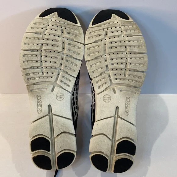 Geox Respira size 7 black and white snakeskin print leather suede neoprene inner - Picture 9 of 11